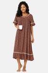 Naiduhall Cotton Mid Length Nightdress - Navy Blue — thumbnail 6
